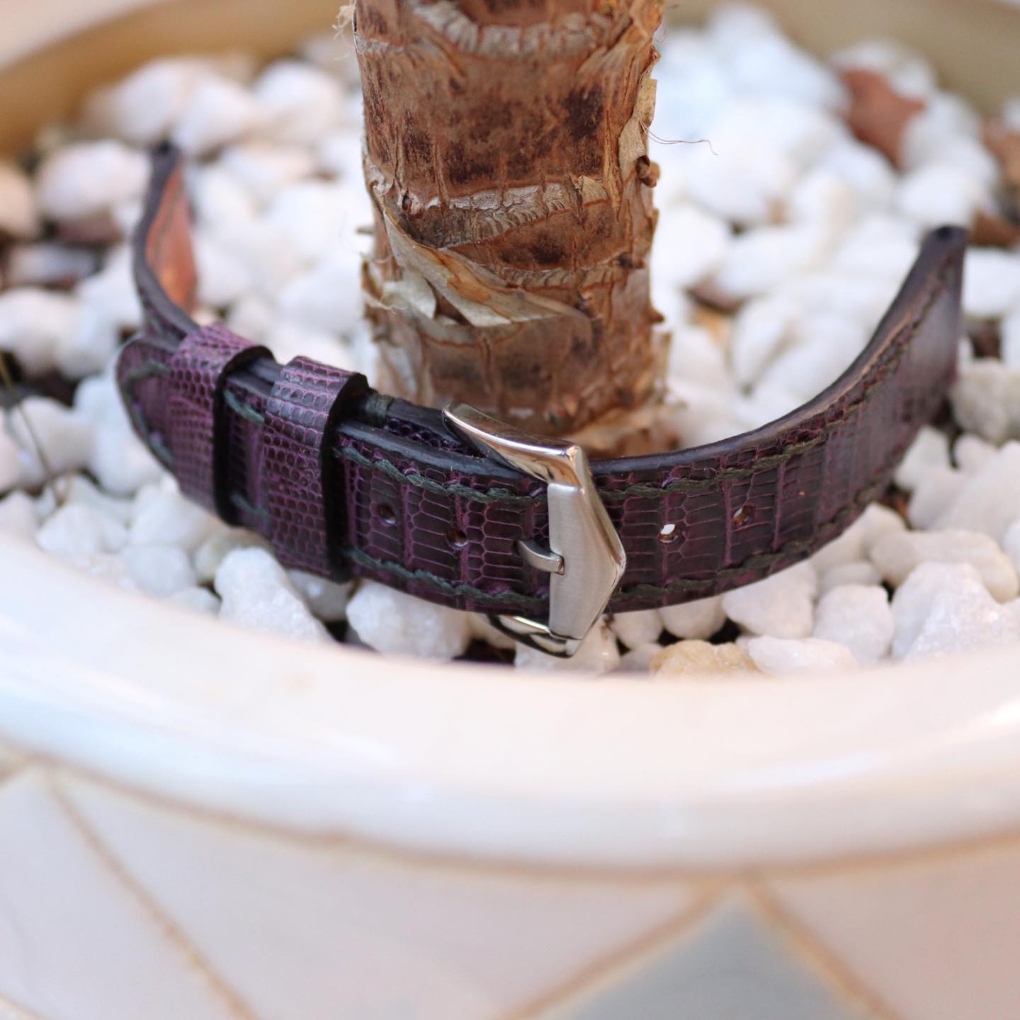 Lizard leather piece