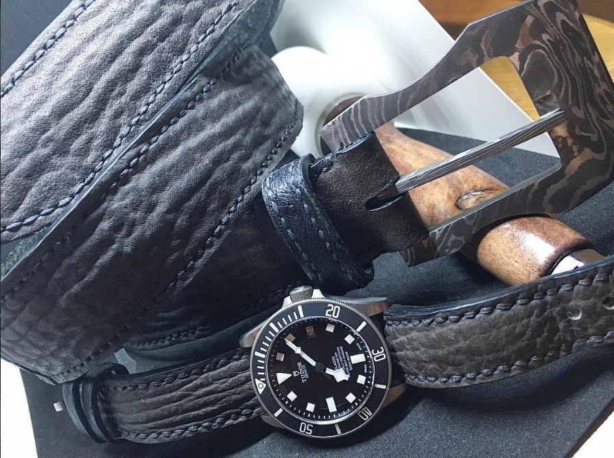 Shark leather piece